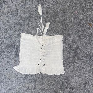 Americans Eagle White Corset Tube Top